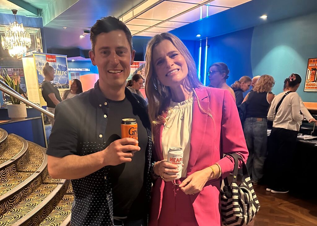 Allie Pepper and filmmaker Sammy Zammit at the Sydney screening of Limitless Above the Clouds