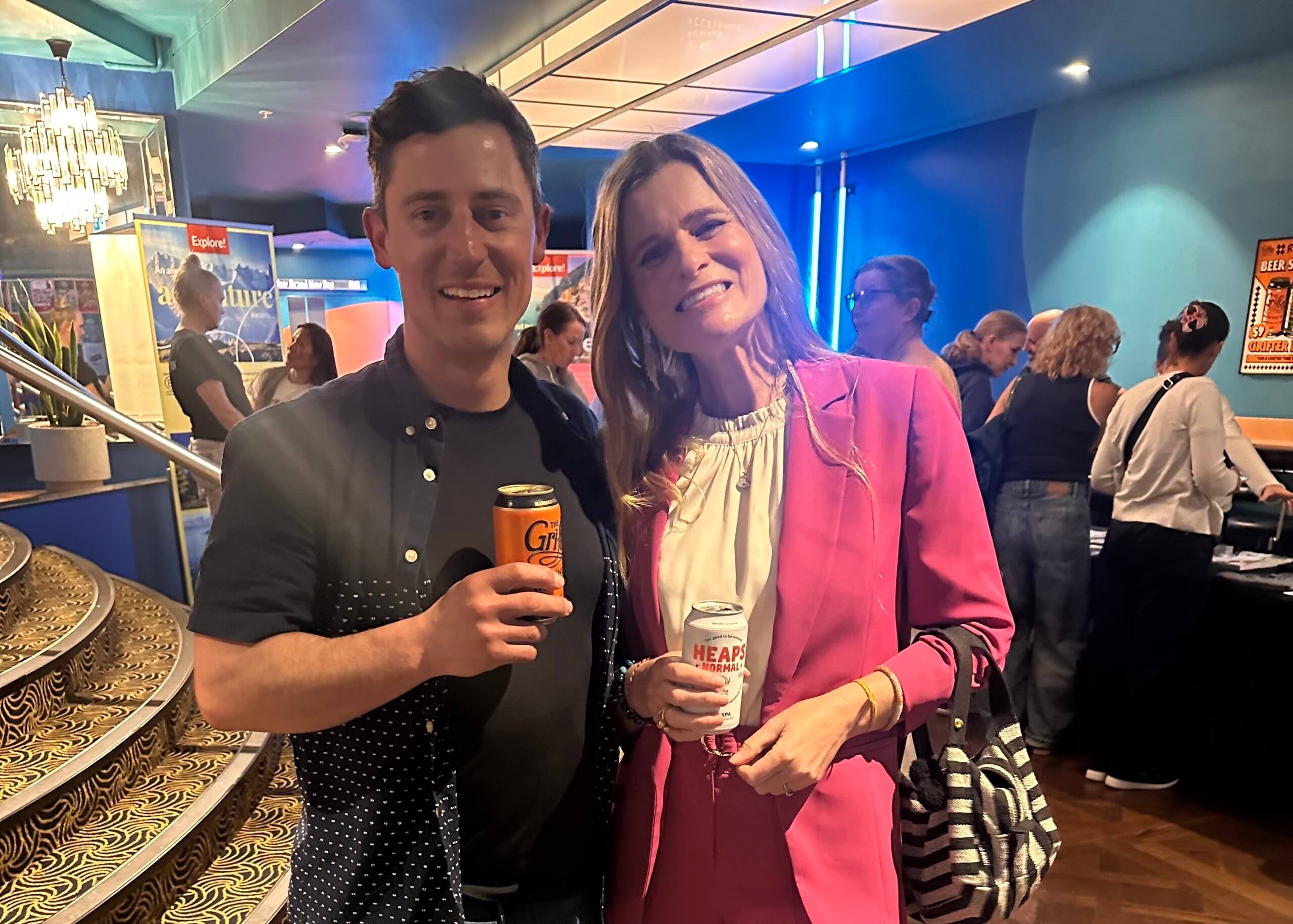 Allie Pepper and filmmaker Sammy Zammit at the Sydney screening of Limitless Above the Clouds